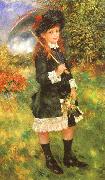 Pierre Renoir Young Girl with a Parasol Norge oil painting reproduction
